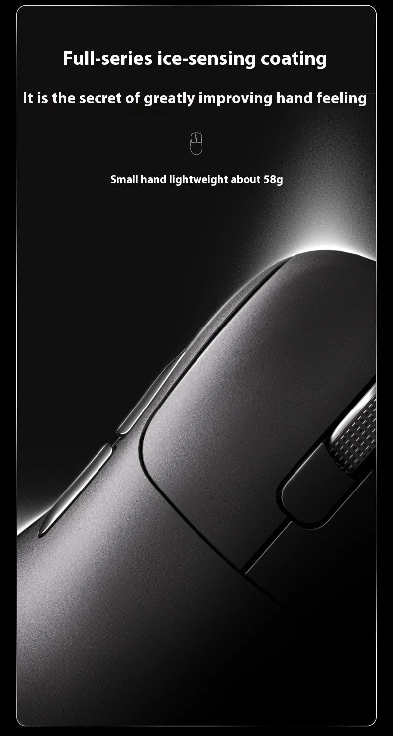 Tri-Mode Wireless Gaming Mouse with 8000Hz Polling Rate, PAW3950 Sensor & Magnetic Charging Dock black