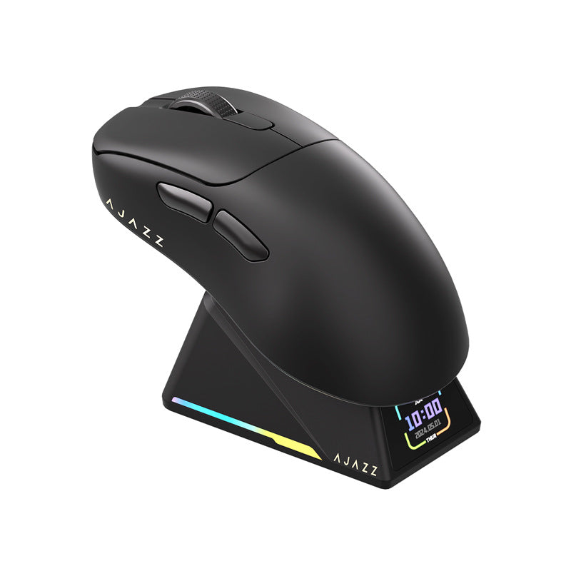 Tri-Mode Wireless Gaming Mouse with 8000Hz Polling Rate, PAW3950 Sensor & Magnetic Charging Dock White