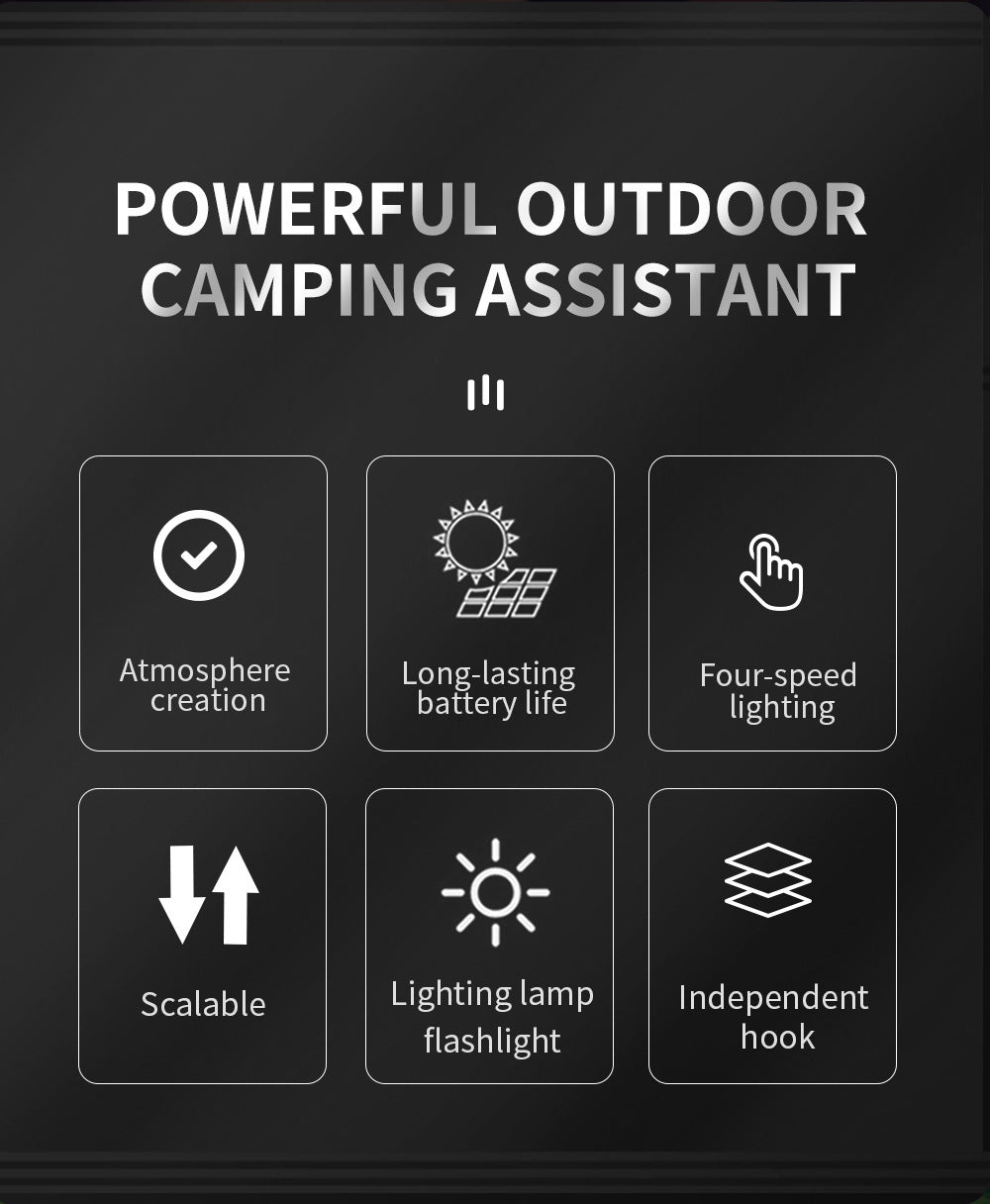 Collapsible LED Camping Lantern with 45-Hour Battery Life, USB-C Charging & Atmosphere Lighting Khaki