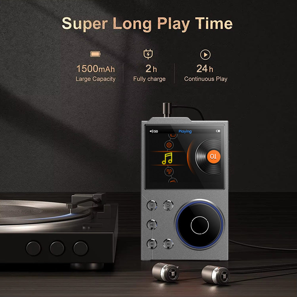 Portable Hi-Res Digital Audio Player - DSD, Dual DAC, Bluetooth 5.0, Expandable Storage Grey 16GB + 16GB