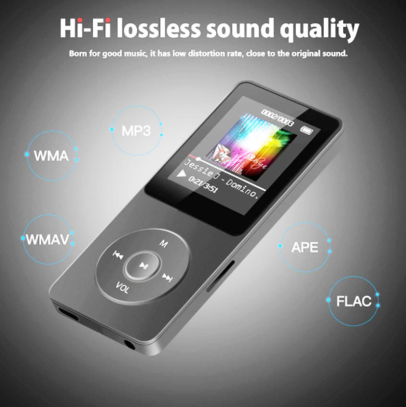 Portable Digital Music Player - Bluetooth 5.4, Hi-Fi Lossless Sound, 8GB Built-in & Expandable Storage black 16GB