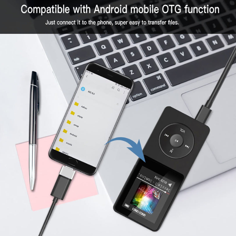 Portable Digital Music Player - Bluetooth 5.4, Hi-Fi Lossless Sound, 8GB Built-in & Expandable Storage black 16GB
