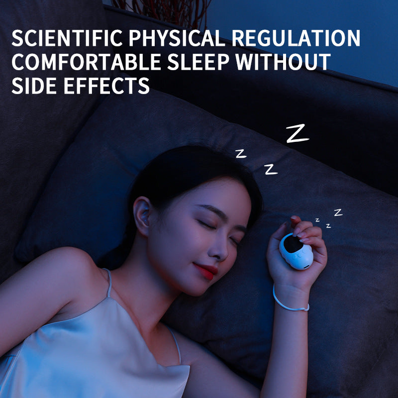 Handheld Microcurrent Sleep Aid Device - USB Rechargeable Pulse Massager for Relaxation & Deep Sleep green