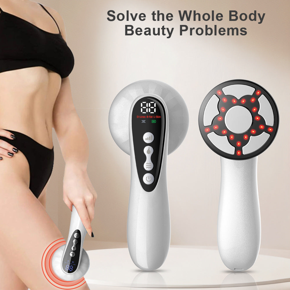 Advanced Multi-Technology Body Contouring Device - 5-in-1 Skin Firming, Muscle Toning & Rejuvenation Tool White