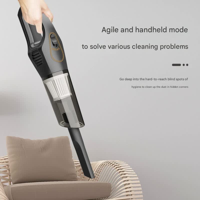 Cordless 2-in-1 Handheld & Stick Vacuum Cleaner with Detachable Water Tank & Dust Mite Remover black