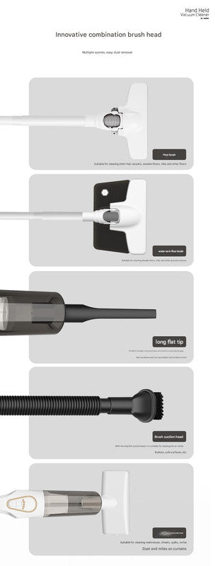 Cordless 2-in-1 Handheld & Stick Vacuum Cleaner with Detachable Water Tank & Dust Mite Remover black