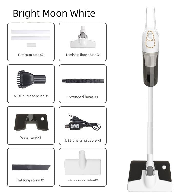Cordless 2-in-1 Handheld & Stick Vacuum Cleaner with Detachable Water Tank & Dust Mite Remover white