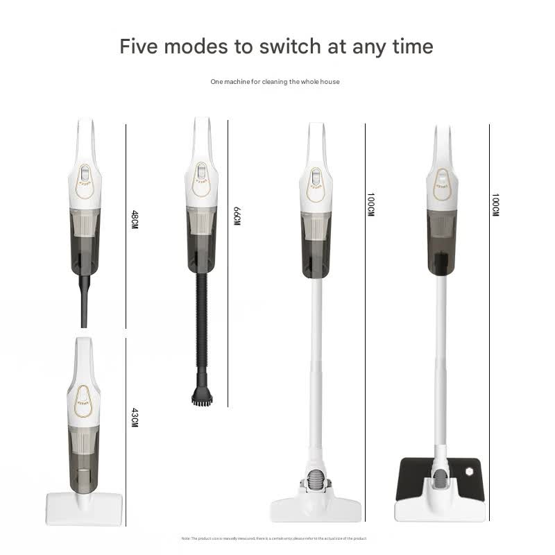 Cordless 2-in-1 Handheld & Stick Vacuum Cleaner with Detachable Water Tank & Dust Mite Remover white