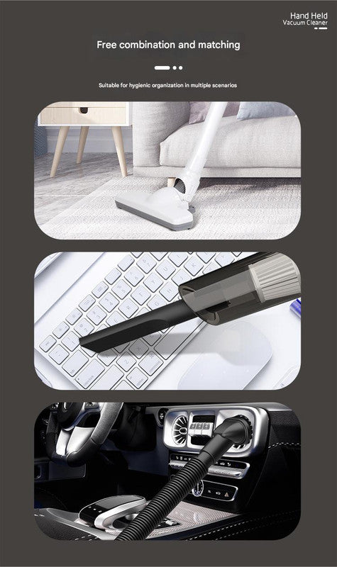 Cordless 2-in-1 Handheld & Stick Vacuum Cleaner with Detachable Water Tank & Dust Mite Remover white