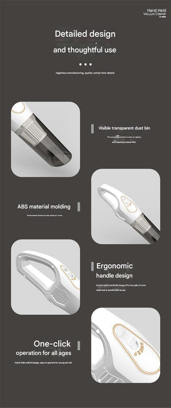 Cordless 2-in-1 Handheld & Stick Vacuum Cleaner with Detachable Water Tank & Dust Mite Remover white