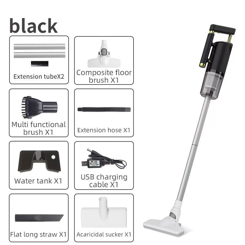 Cordless 2-in-1 Handheld & Stick Vacuum Cleaner - Powerful Suction, Washable Filter, Multi-Tool Kit black