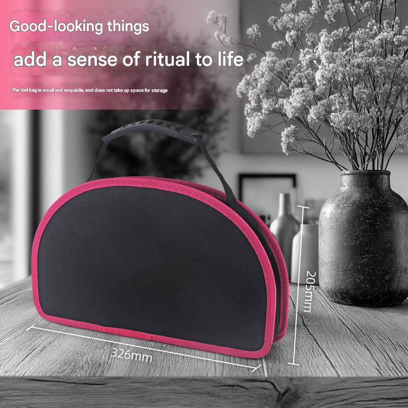 63-Piece Essential Home Repair Tool Kit with Portable Zipper Case pink