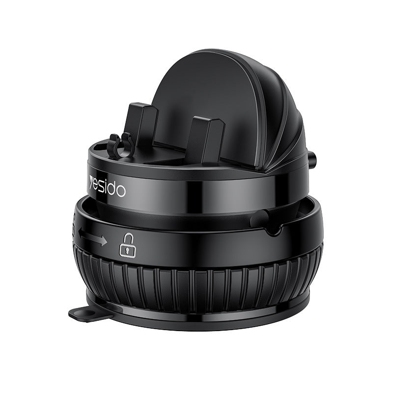 Universal Car Dashboard Phone Holder with Rotary Suction Cup & 360° Rotation black