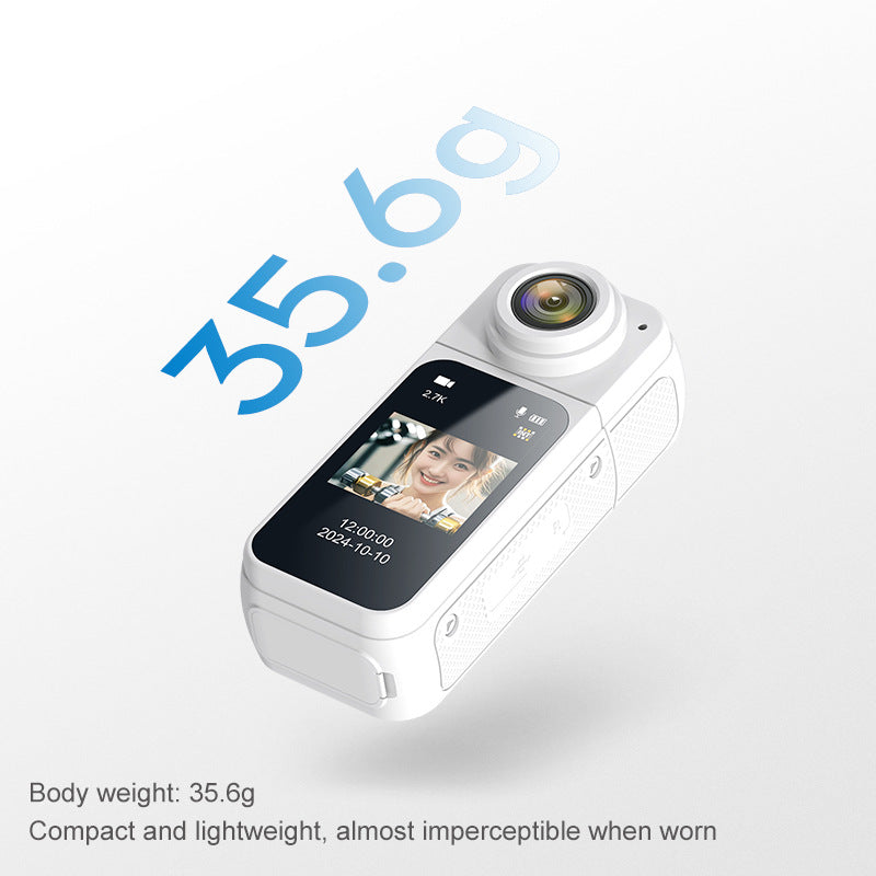 Thumb-Sized 2.7K Camera with 180 Rotatable Lens & Magnet Mount - Capture Your World Hands-Free black+64G