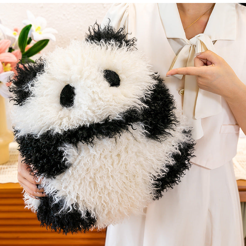 Super Soft Animal Sphere Plush Pillow - 38cm Decorative Throw Cushion for Sofa & Bed peach