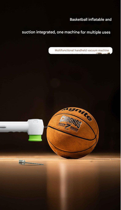 Multi-Function Handheld Vacuum Sealer & Inflator with LED Display - For Food Storage, Jars, Bags & Balls white