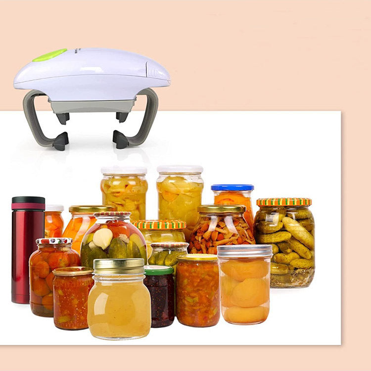 Effortless Electric Jar Opener - Automatic Grip for Arthritis Sufferers, Seniors & Weak Hands white