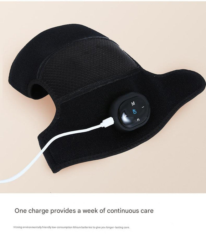 Rechargeable Heated Knee Massager Brace with Vibration & Adjustable Straps Grey