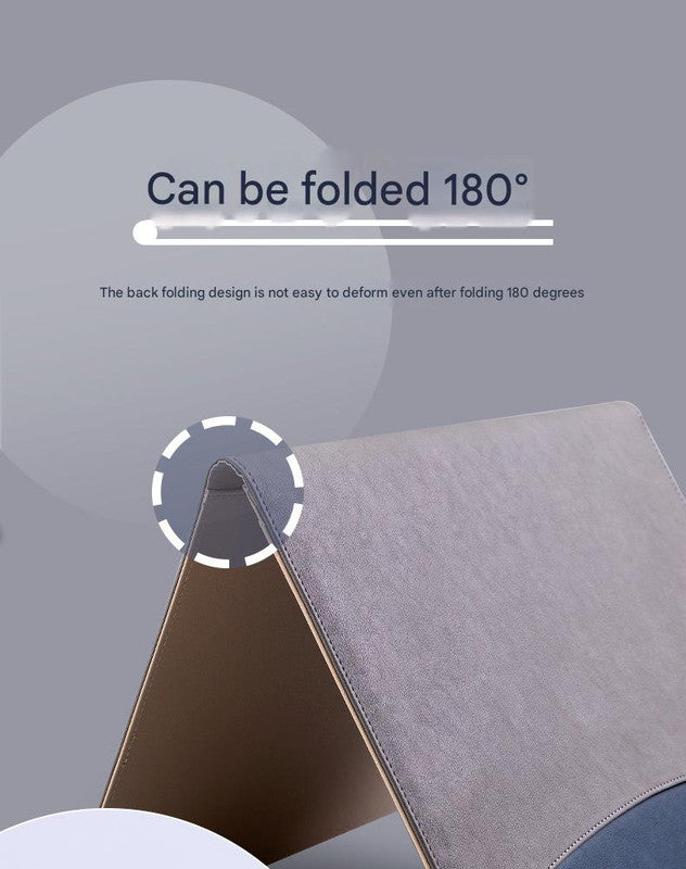 A4 PU Leather Business Portfolio with Ring Binder, Calculator & 40 Sleeves grey and black