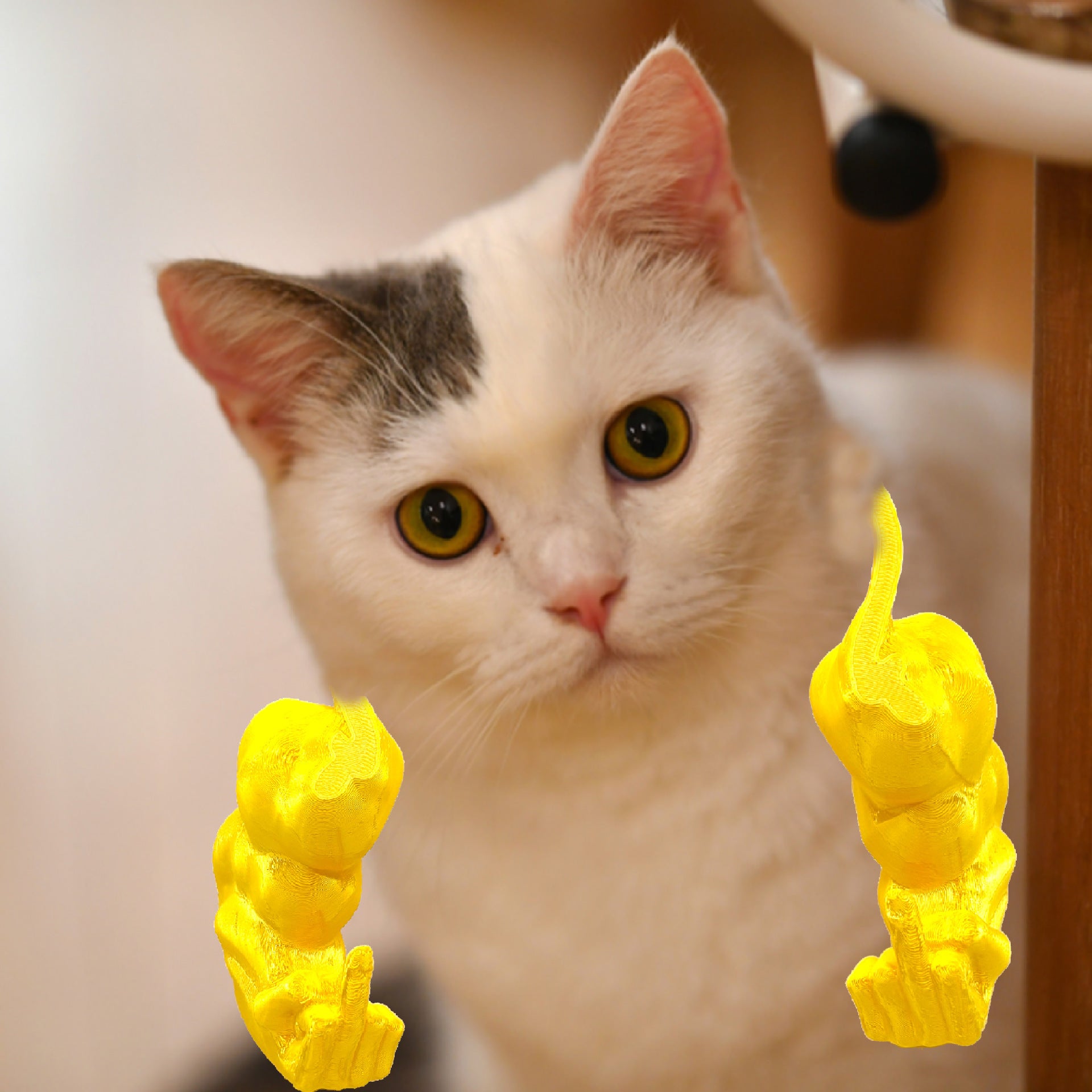 2pc Hilarious Muscle Arm Pet Costume Prop - Funny Novelty Arms for Cats & Small Dogs blue