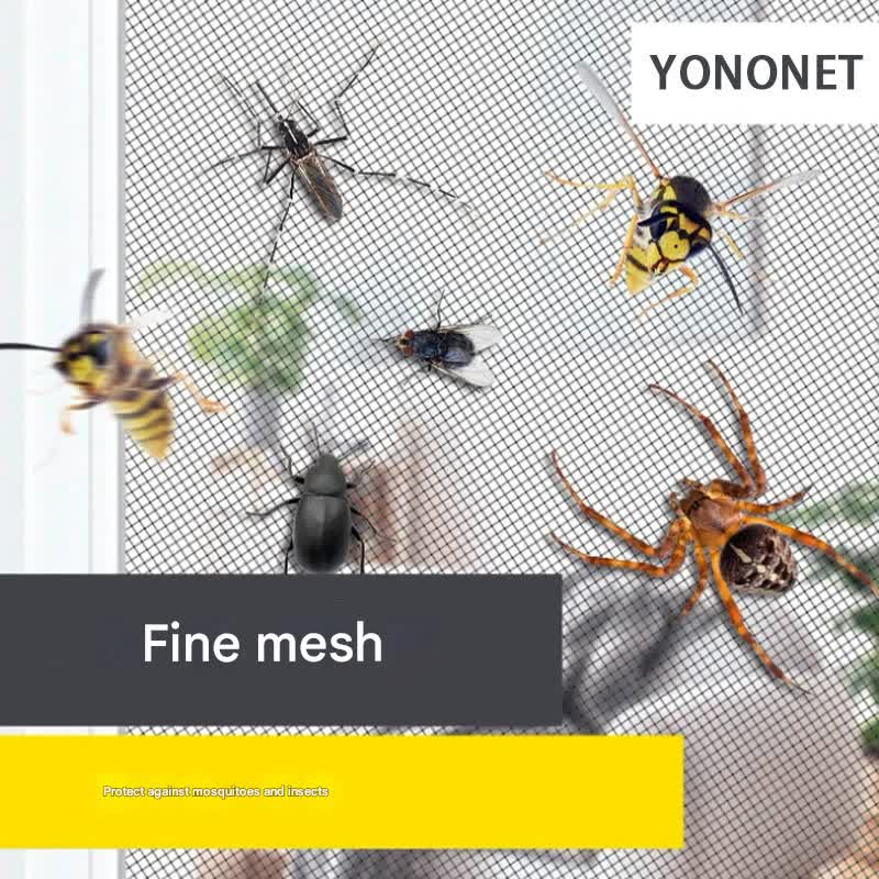 3pc DIY Magnetic Window Screen Kit - Fine Mesh Insect Net, No Drilling Required, Cut to Size black 150cm x 130cm