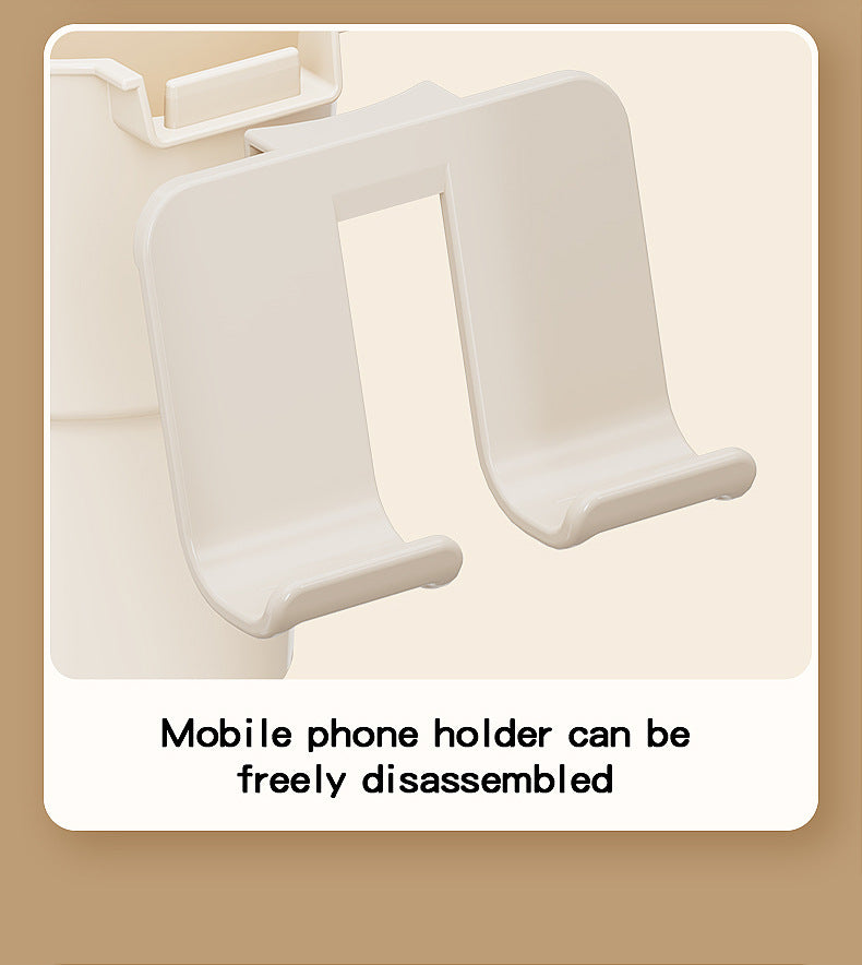 Multi-Purpose Anti-Spill Cup Holder with Suction Base & Detachable Phone Stand blue