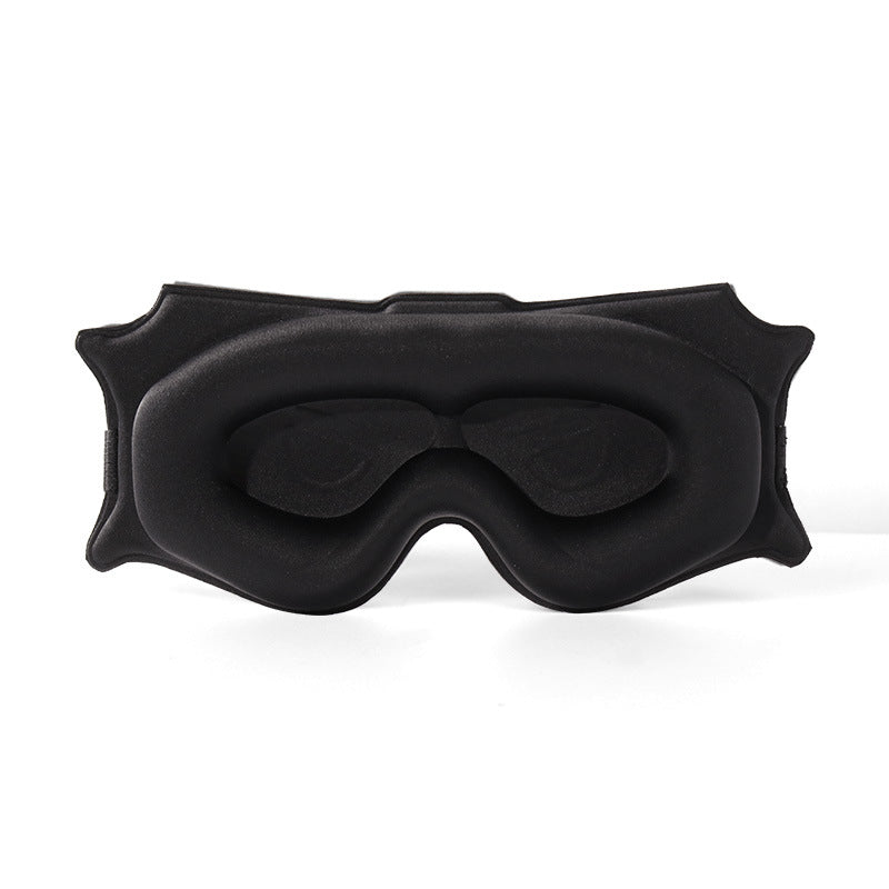 3pc 6D Contoured Zero-Pressure Sleep Mask - 360 Light Blocking Eye Mask with Adjustable Strap black