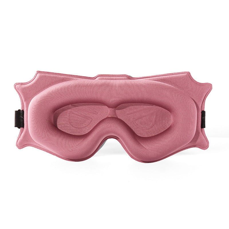 3pc 6D Contoured Zero-Pressure Sleep Mask - 360 Light Blocking Eye Mask with Adjustable Strap Pink