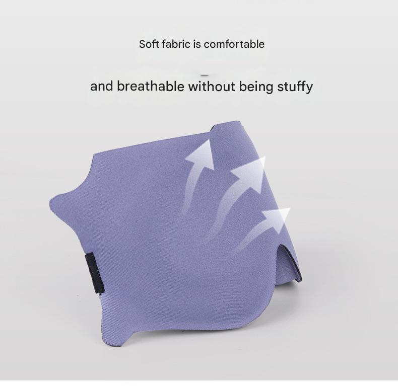 3pc 6D Contoured Zero-Pressure Sleep Mask - 360 Light Blocking Eye Mask with Adjustable Strap Purple