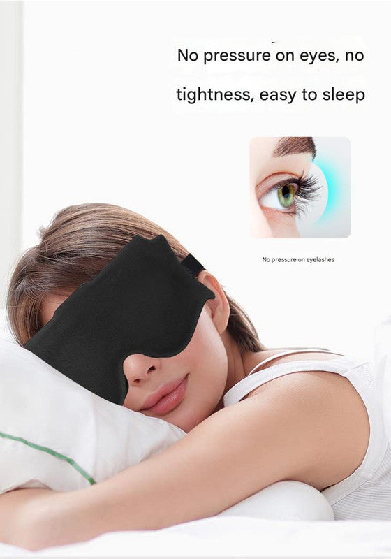3pc 6D Contoured Zero-Pressure Sleep Mask - 360 Light Blocking Eye Mask with Adjustable Strap Purple