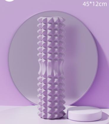 Purple High-Density 3D Trigger Point Foam Roller - Solid Core Massager for Deep Tissue Muscle Recovery & Yoga