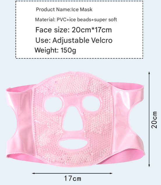 Purple Reusable Cooling Gel Bead Face Mask and Eye Mask Set - Soothing Therapy for Puffy Eyes, Headaches and Facial Relaxation