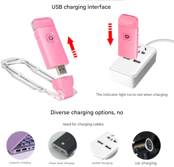 2 Pcs Blue USB Rechargeable Clip-on LED Book Light - 3 Color Modes & Dimmable Brightness for Eye-Caring Reading
