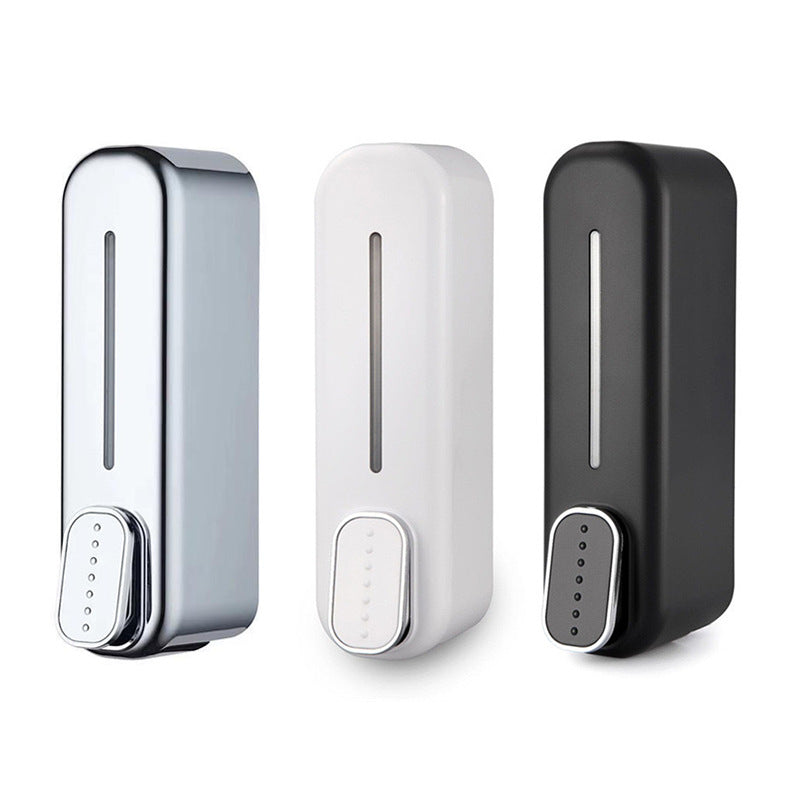2 Pcs White Modern Wall-Mounted Press Soap Dispenser - 300ml Refillable Pump for Bathroom & Kitchen