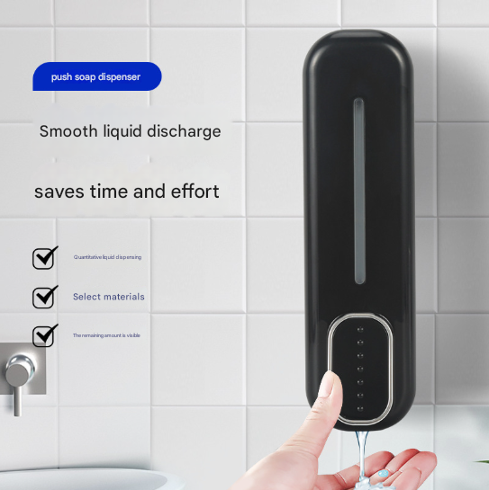 2 Pcs White Modern Wall-Mounted Press Soap Dispenser - 300ml Refillable Pump for Bathroom & Kitchen
