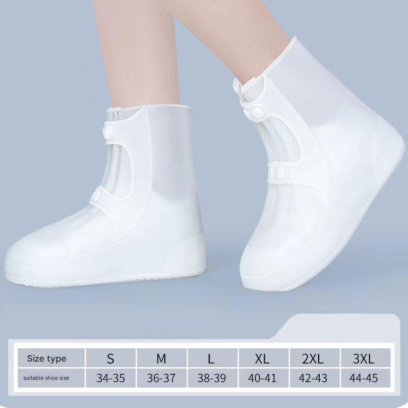 2 Pcs Size XL Dark Grey Reusable Waterproof Shoe Covers - Heavy Duty Non-Slip Rain Boot Protectors
