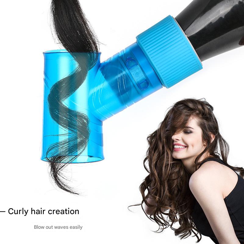 Black Wind Spin Hair Curler Diffuser - Universal Hair Dryer Attachment for Effortless Waves and Curls