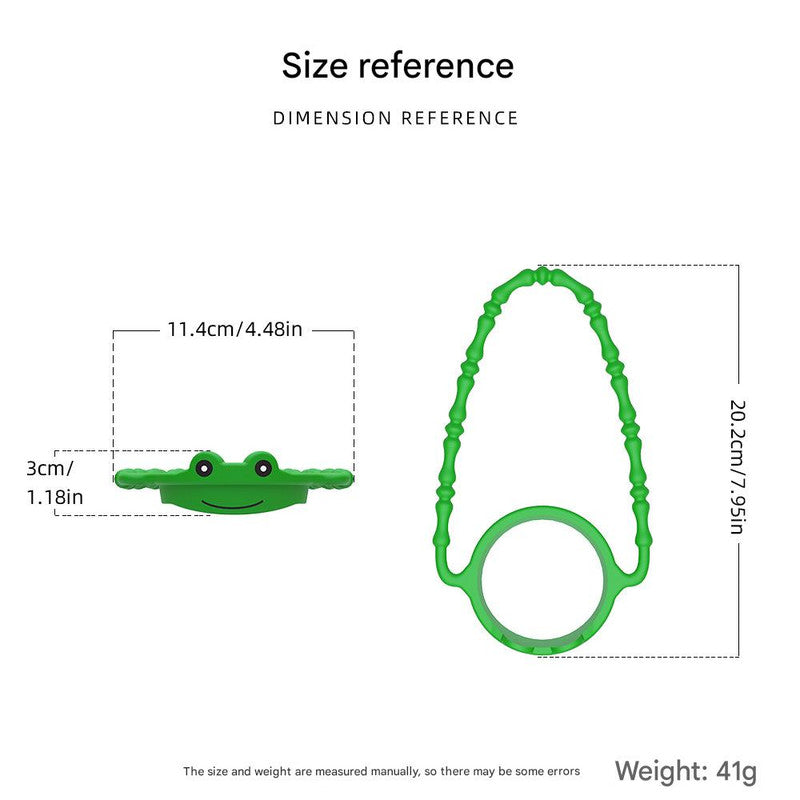 2 Pcs Green Frog Adorable Animal Silicone Cup Carrier - Portable Reusable Handle for Water Cup cup not included
