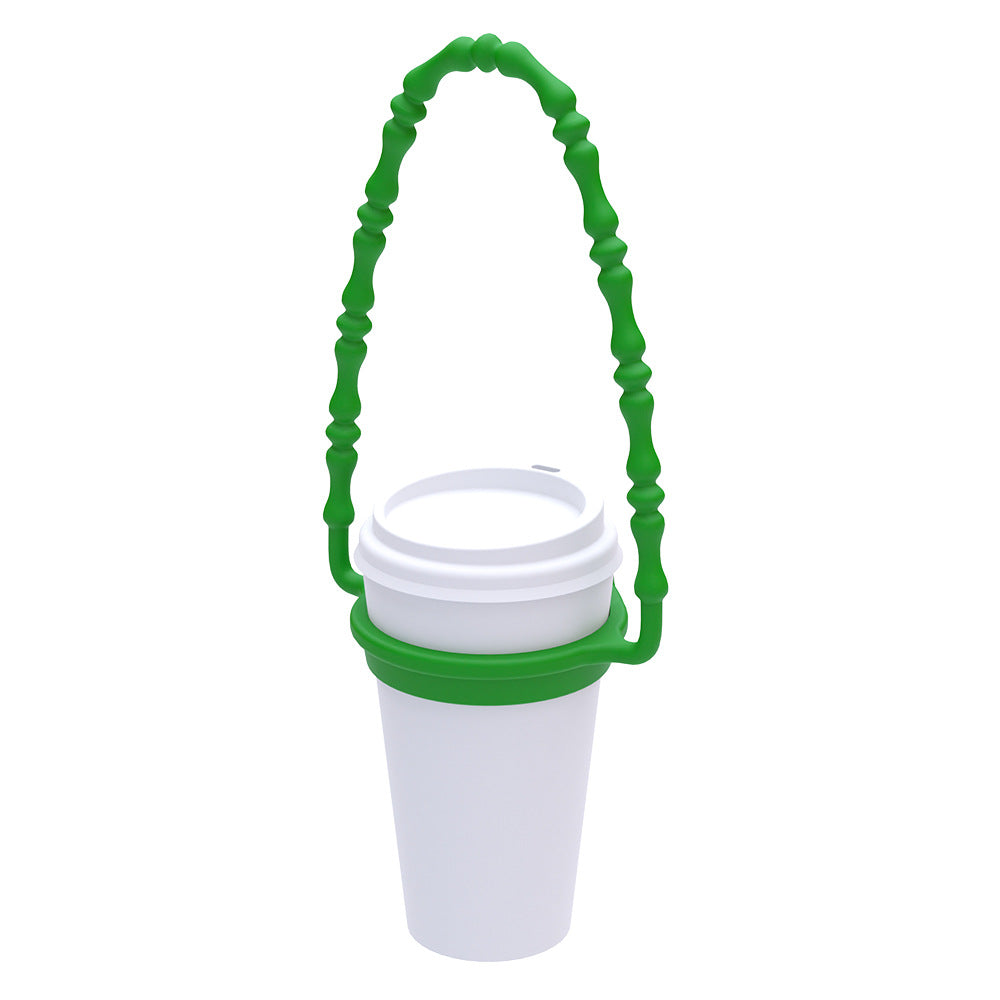 2 Pcs Green Frog Adorable Animal Silicone Cup Carrier - Portable Reusable Handle for Water Cup cup not included
