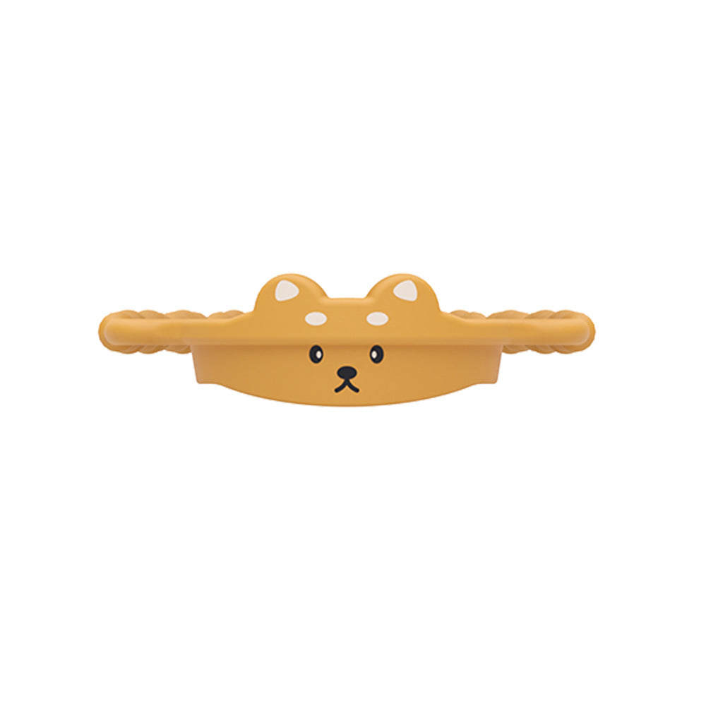 2 Pcs Yellow Dog Adorable Animal Silicone Cup Carrier - Portable Reusable Handle for Water Cup cup not included