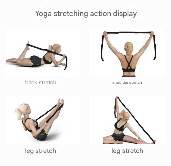 Blue and Purple 9-Loop Yoga Stretch Strap - Numbered Band for Flexibility and Physical Therapy