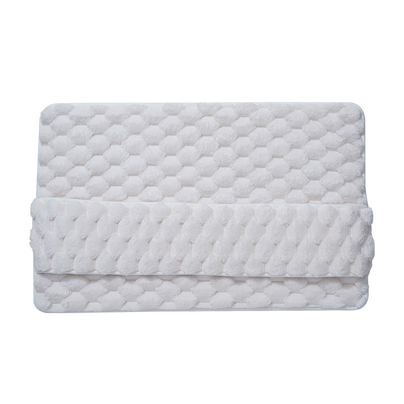 Luxury Plush Memory Foam Bath Mat with Foot Drying Panel - Super Absorbent & Non-Slip Bathroom Rug Coral beige