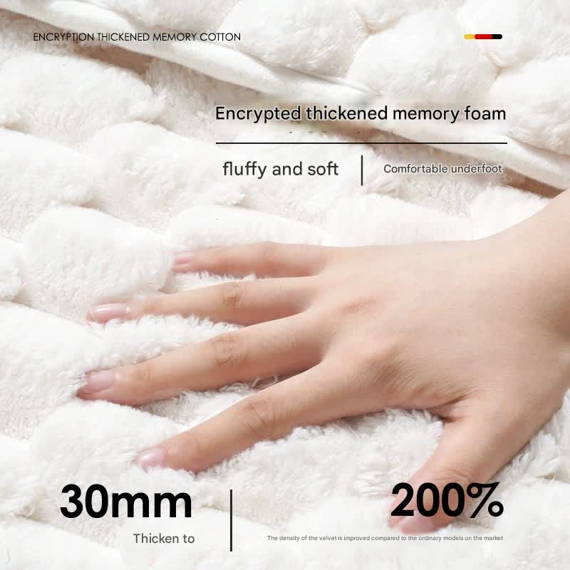Luxury Plush Memory Foam Bath Mat with Foot Drying Panel - Super Absorbent & Non-Slip Bathroom Rug Paw gray