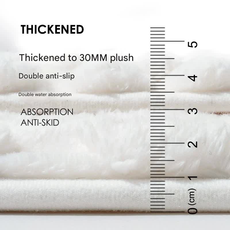 Luxury Plush Memory Foam Bath Mat with Foot Drying Panel - Super Absorbent & Non-Slip Bathroom Rug Paw gray