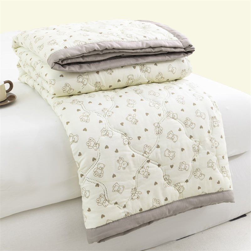 Lightweight Reversible Summer Quilt - Soft, Breathable & Machine Washable Comforter 150x200cm Bichon Frise