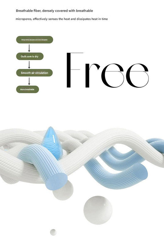 Lightweight Reversible Summer Quilt - Soft, Breathable & Machine Washable Comforter 150x200cm Full of Love