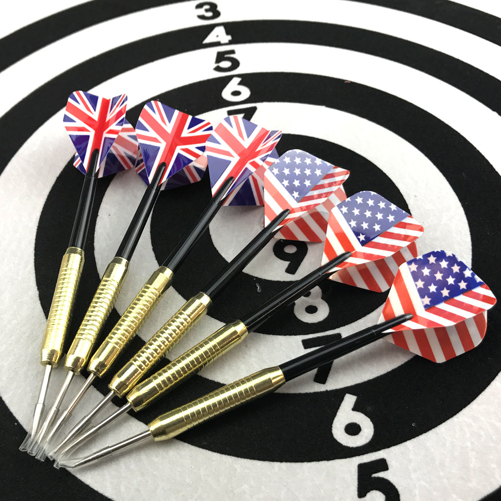 Durable Part Printing 18" Two Side Dart Board+6 Darts Steel Wire Inlay