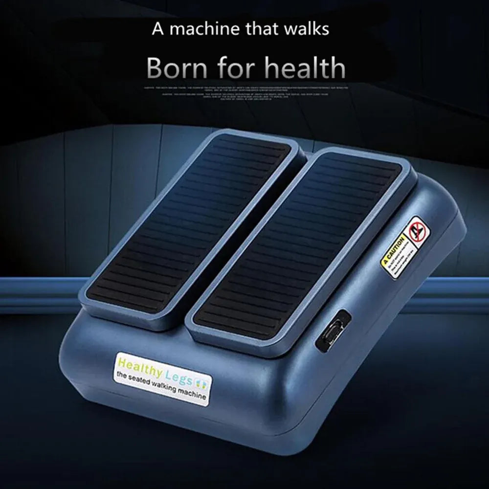 Legs Seated Walking Machine Leg Trainer Device Fitness Healthy Blue Exerciser Massager