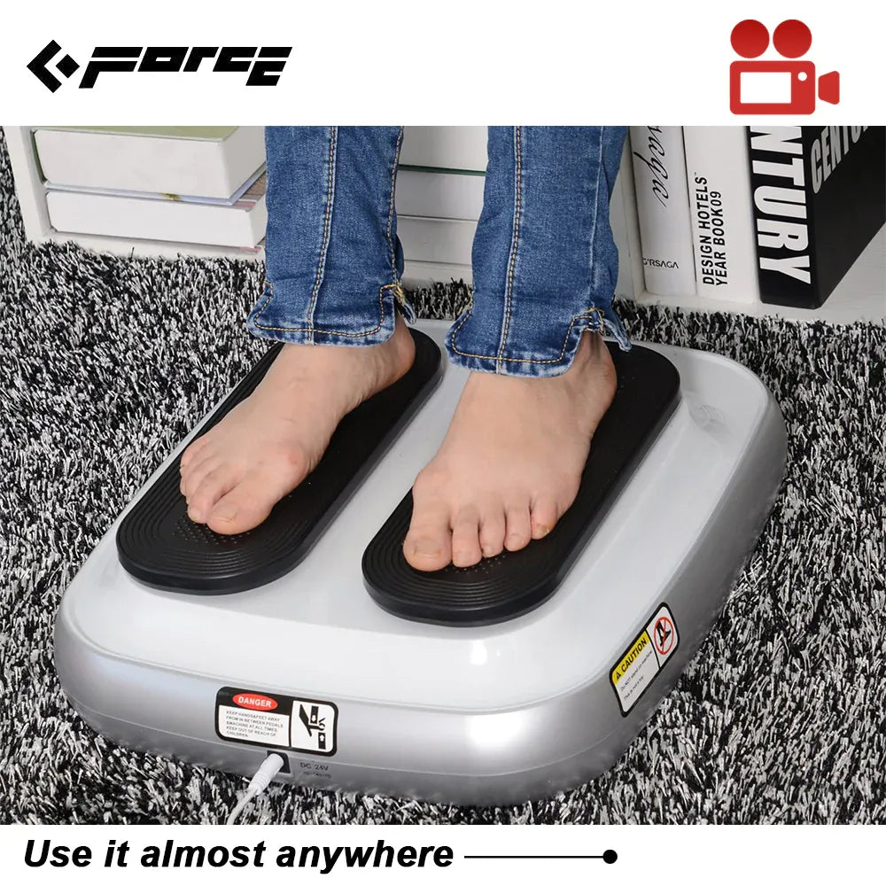 FORCE Portable Electric Circulation Leg Trainer Exerciser Machine With Remote Control Silver