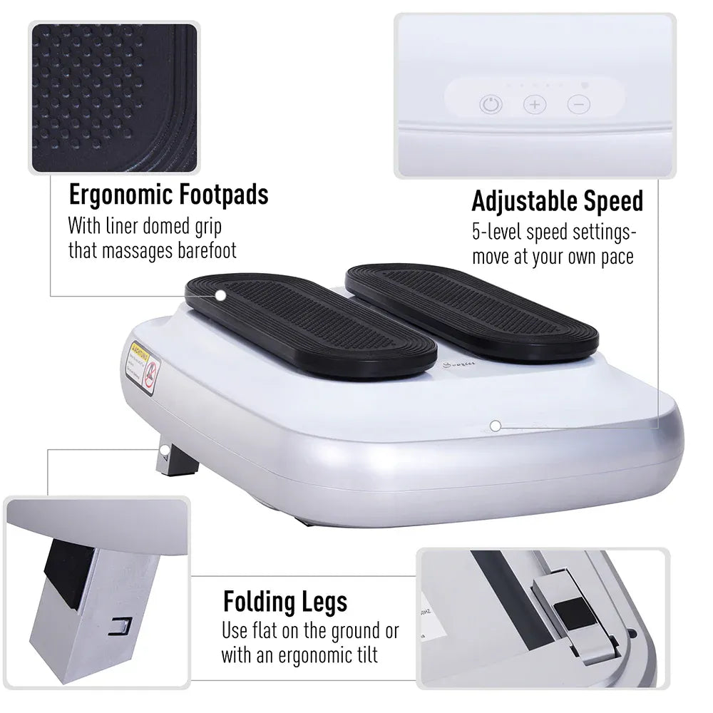 FORCE Portable Electric Circulation Leg Trainer Exerciser Machine With Remote Control Silver
